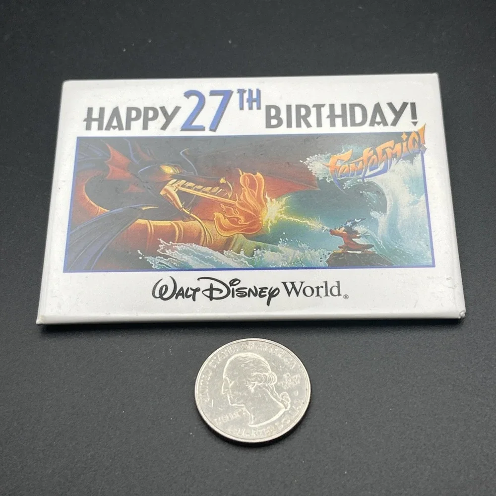 Walt Disney World Fantasmic Happy‎ 27th Birthday! Sorcerer Mickey Lapel Pin